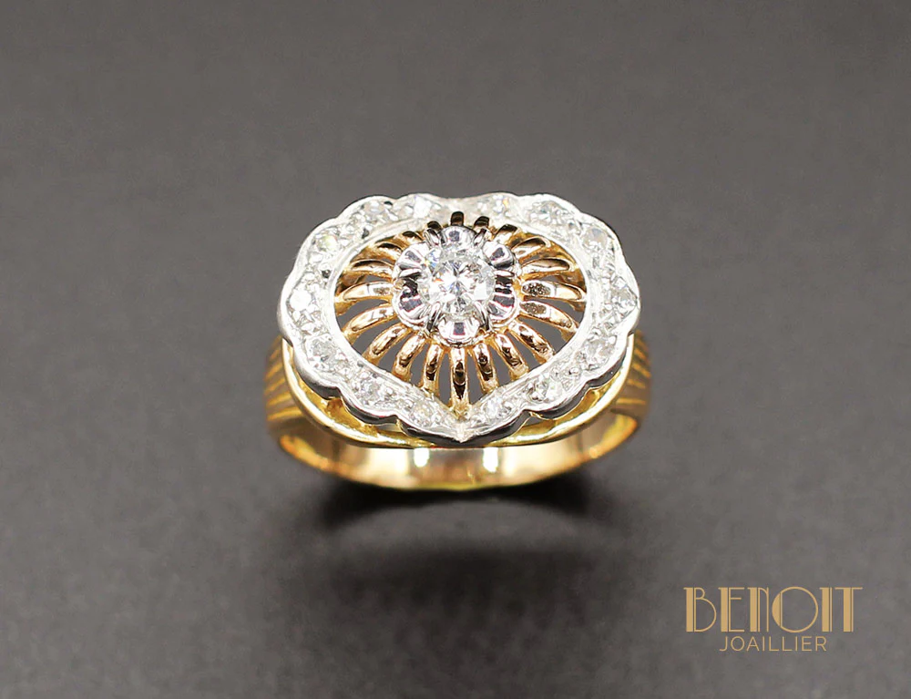 Bague 1950 Or Diamants - Image 2