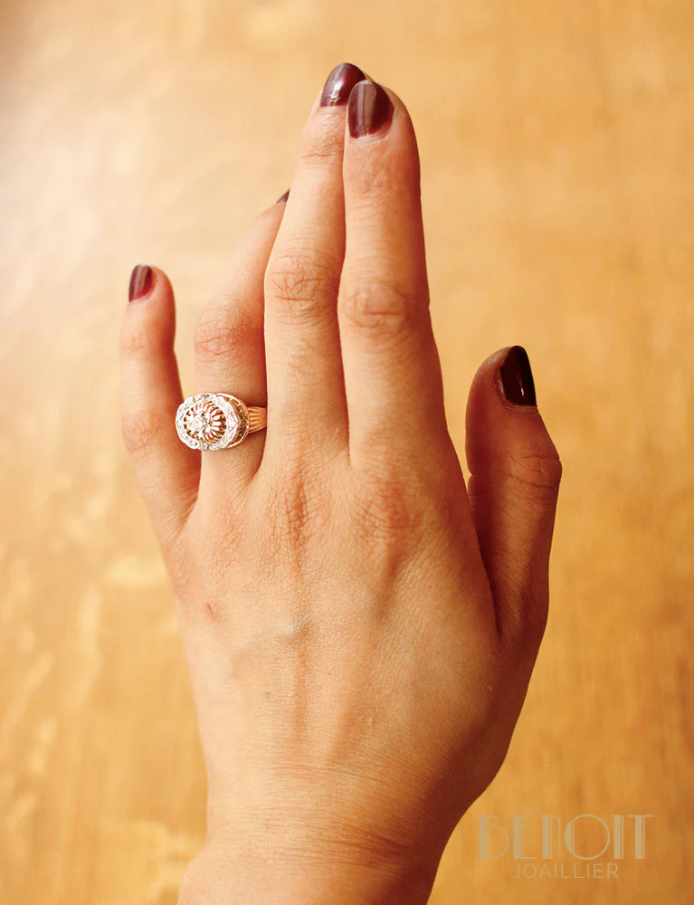 Bague 1950 Or Diamants - Image 7
