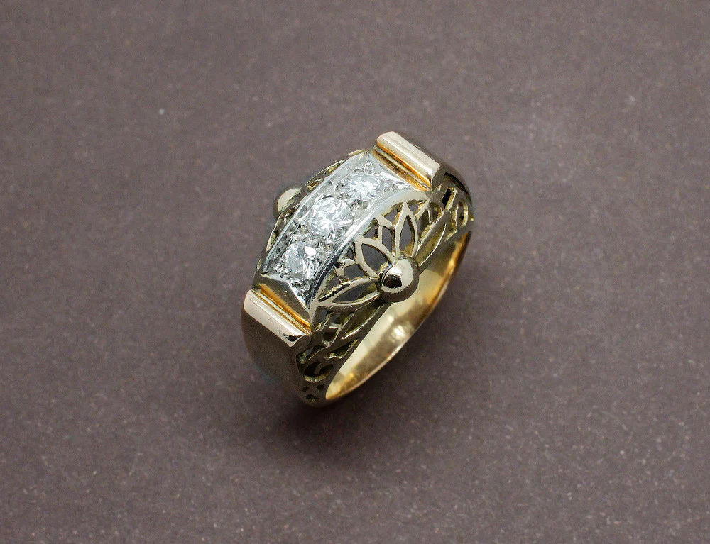 Bague 1950 Or et Diamants