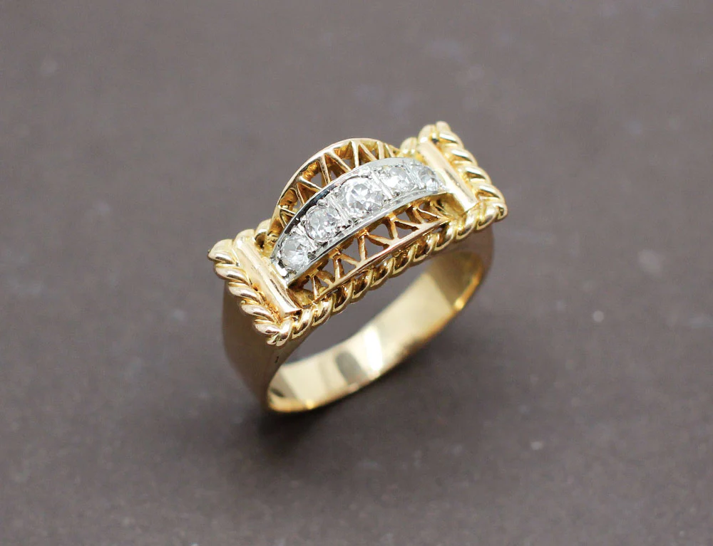 Bague 1950 Or et Diamants
