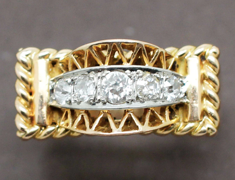 Bague 1950 Or et Diamants - Image 3