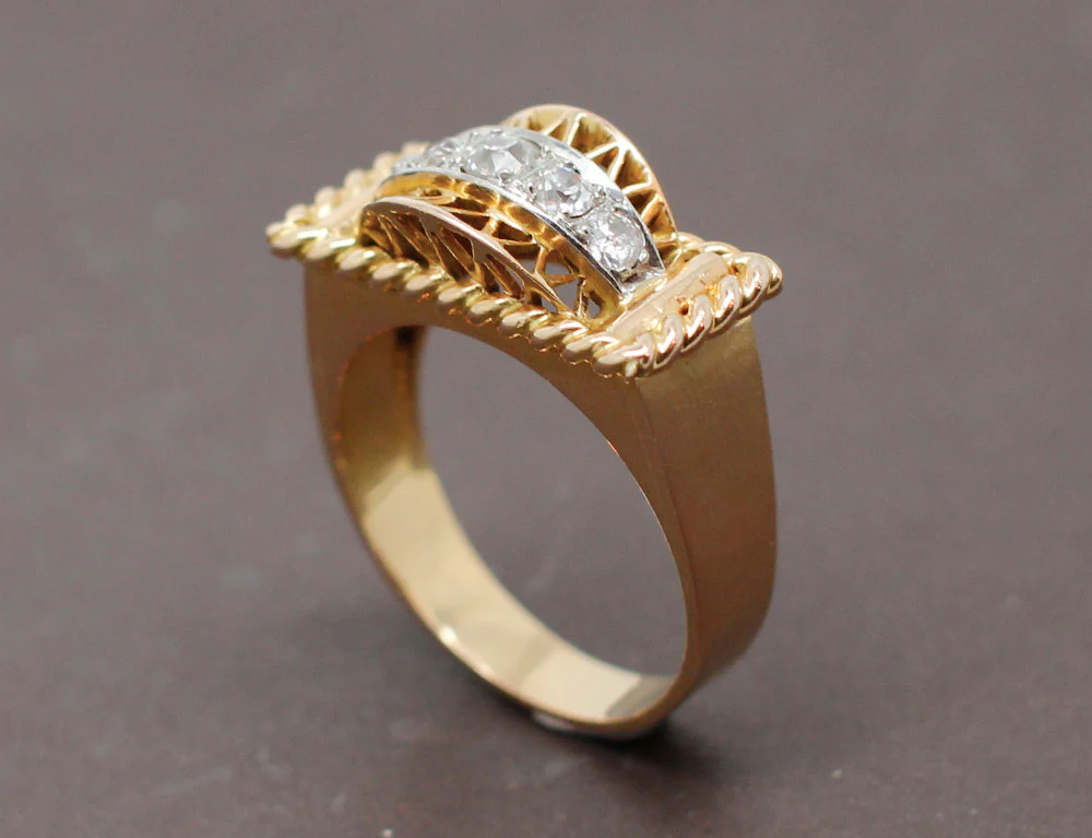 Bague 1950 Or et Diamants - Image 4