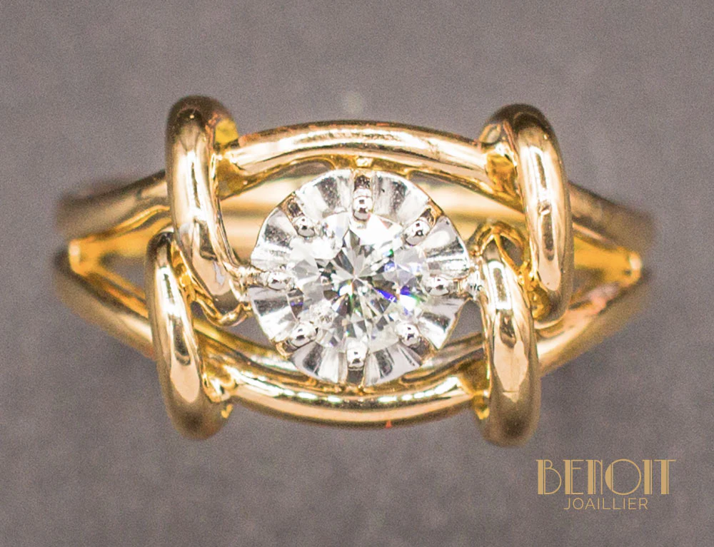 Bague 1950 Or et Diamants - Image 3
