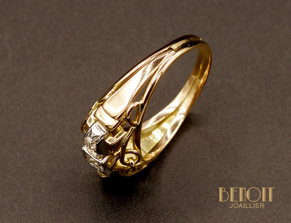 Bague 1950 Or et Diamants - Image 4