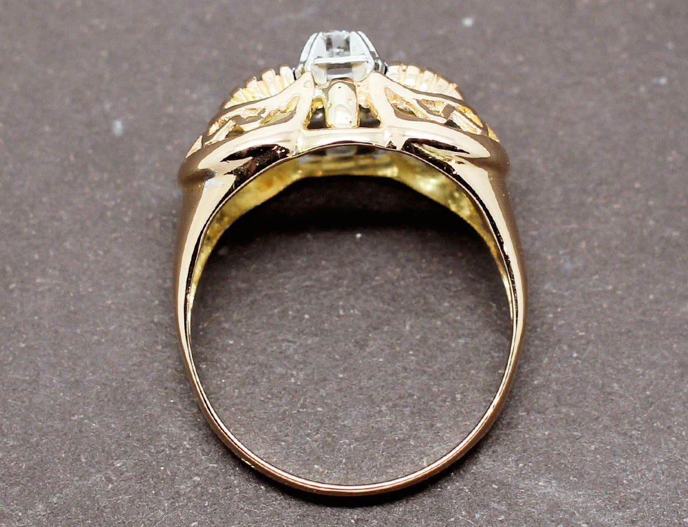 Bague 1950 Or Rose Diamant - Image 5