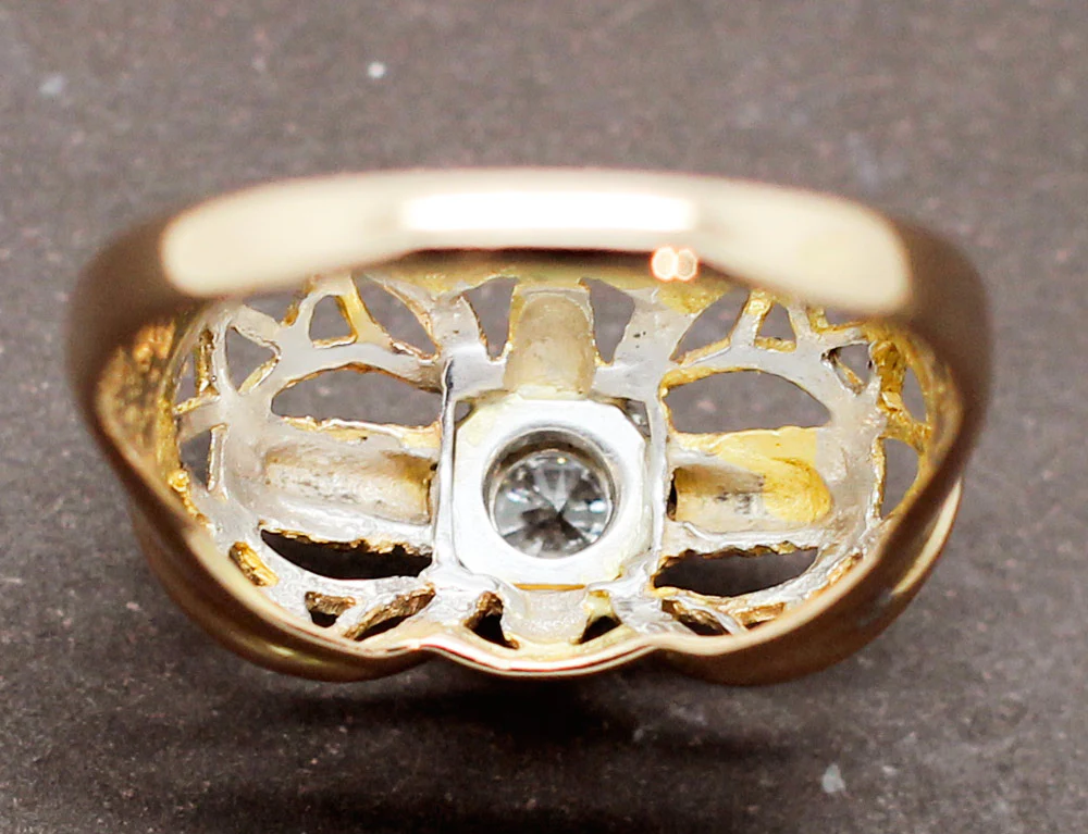 Bague 1950 Or Rose Diamant - Image 6