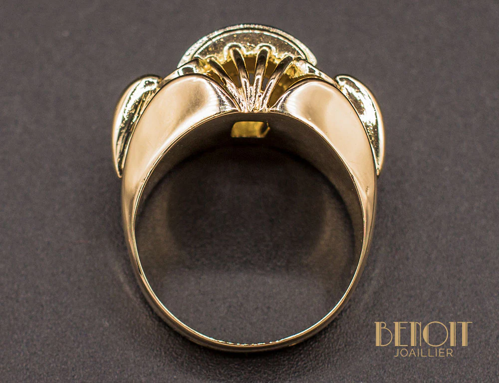Bague 1950 Or Rose Diamants - Image 5