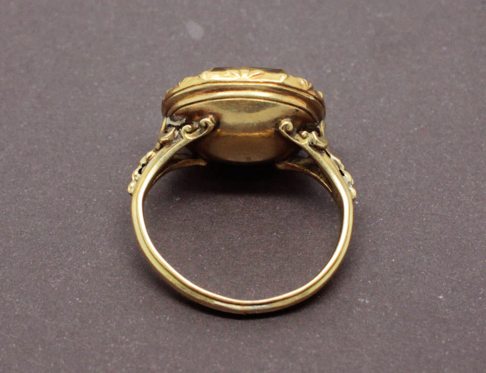 Bague 19e siècle Citrine et Or Jaune - Image 4