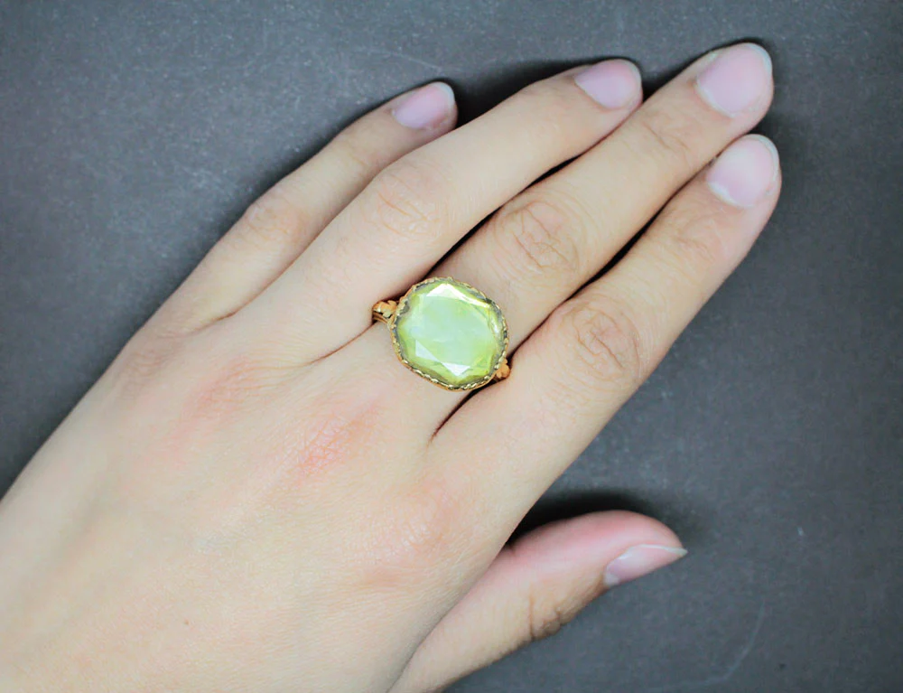 Bague 19e siècle Citrine et Or Jaune - Image 5