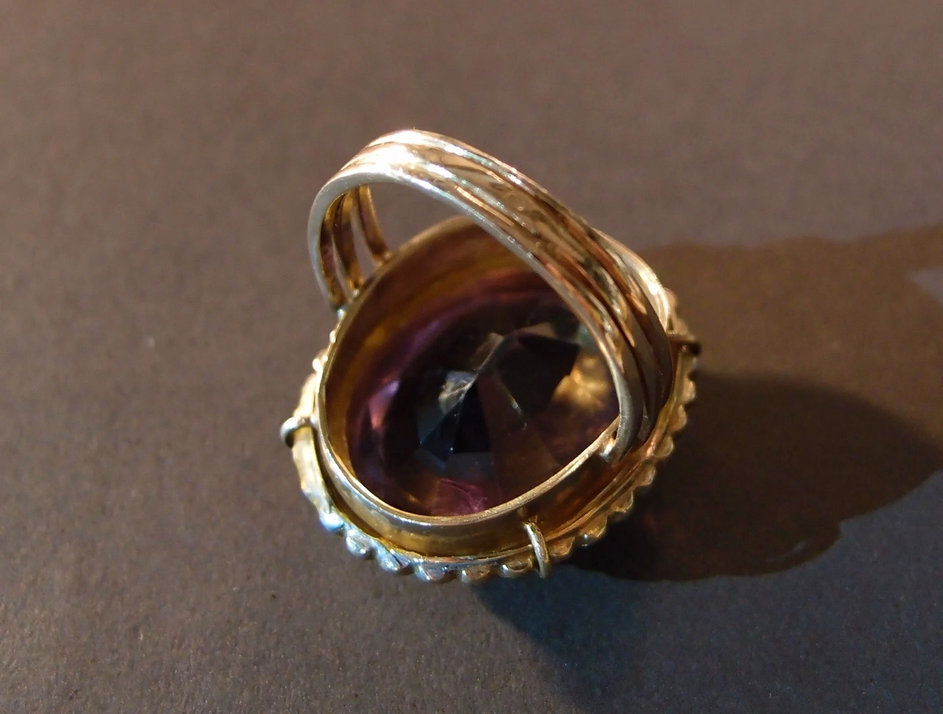 Bague 19ème Amethyste et perles fines - Image 5