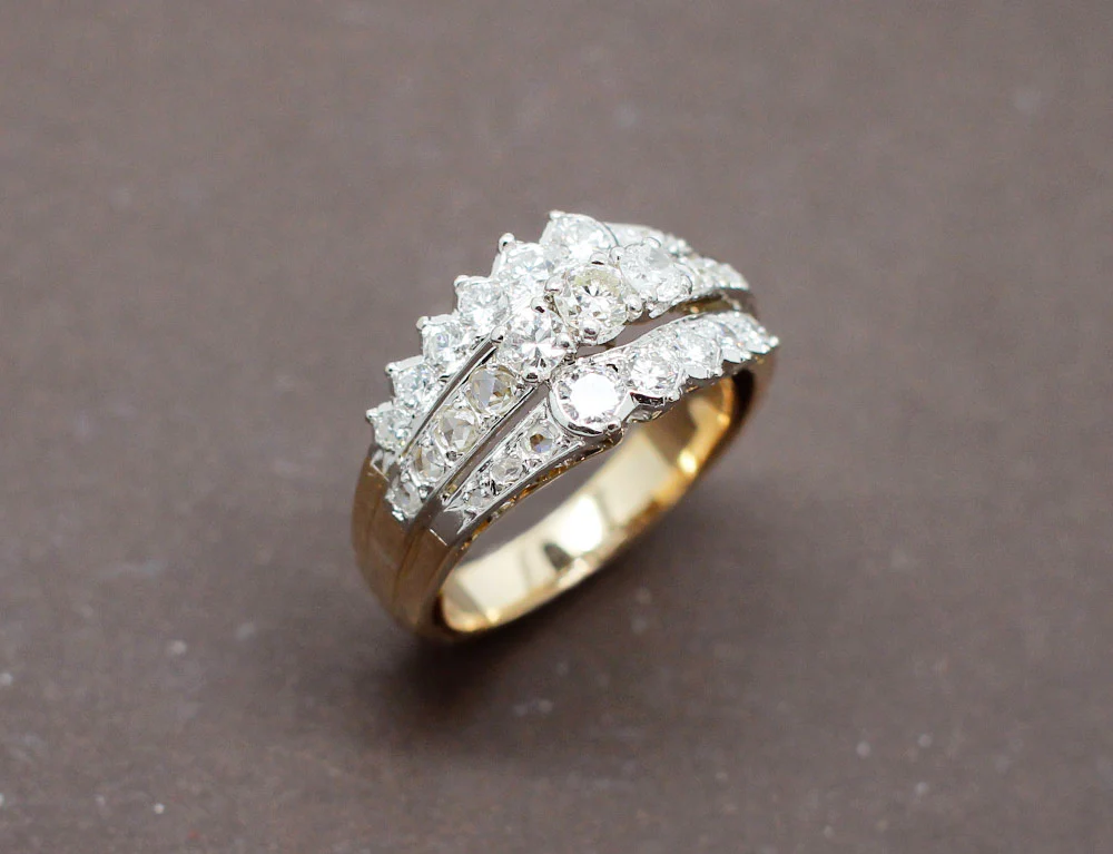 Bague 3 Anneaux Diamants