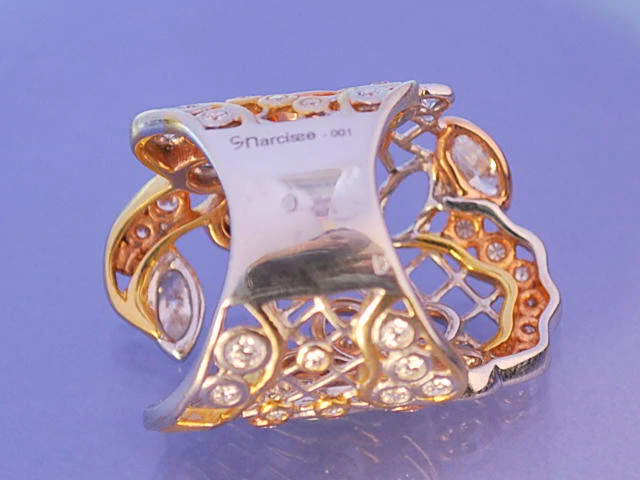 Bague 3 ors diamants - Image 3