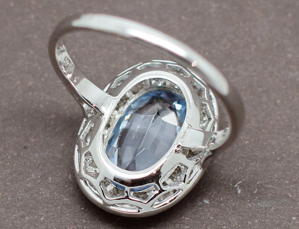 Bague Aigue Marine Diamants 1930 - Image 5