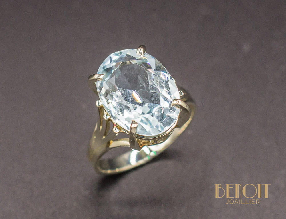 Bague Aigue-Marine Or Blanc