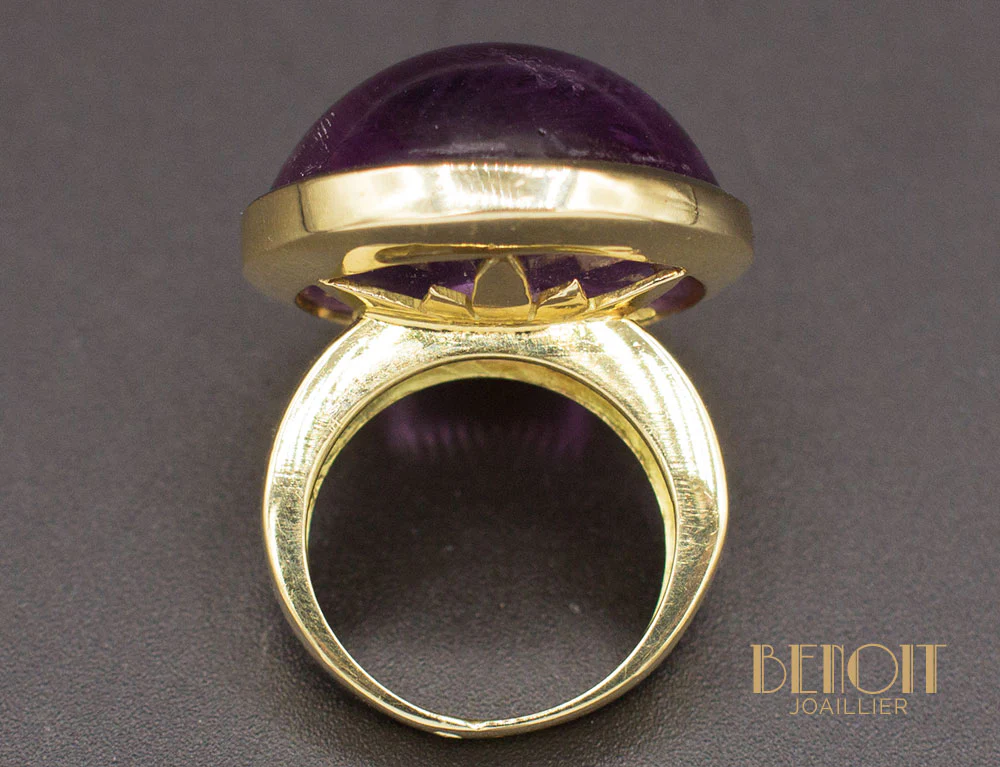 Bague Améthyste Or Jaune - Image 3