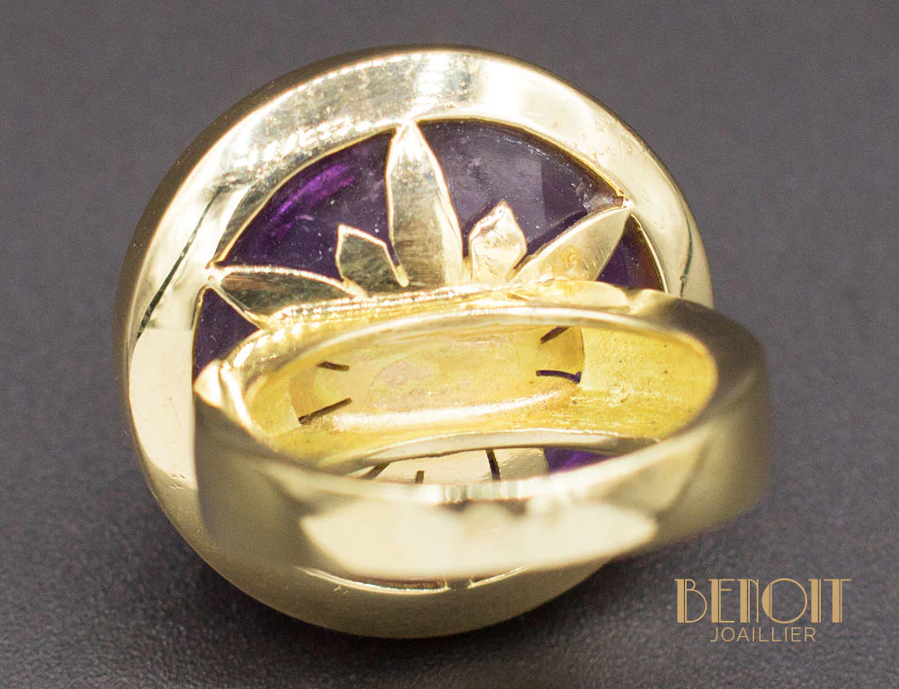 Bague Améthyste Or Jaune - Image 4