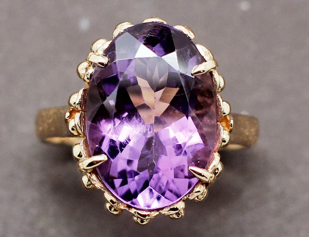 Bague Améthyste Or Jaune - Image 3