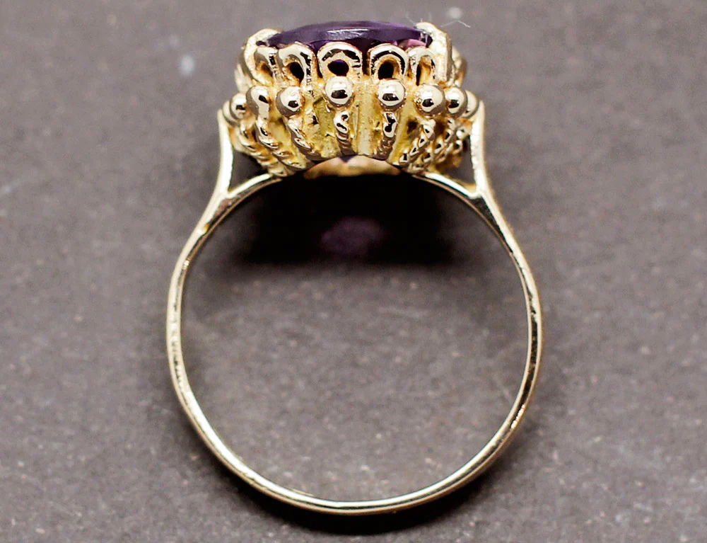 Bague Améthyste Or Jaune - Image 5
