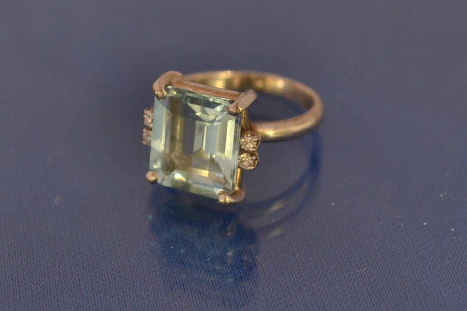 Bague Ancienne Aigue-Marine