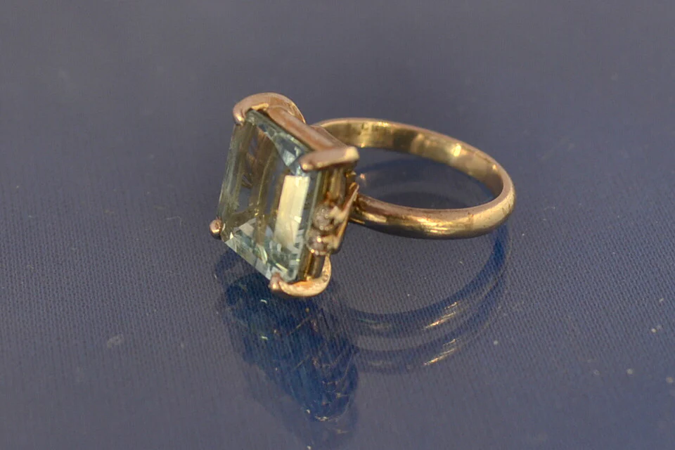 Bague Ancienne Aigue-Marine - Image 2