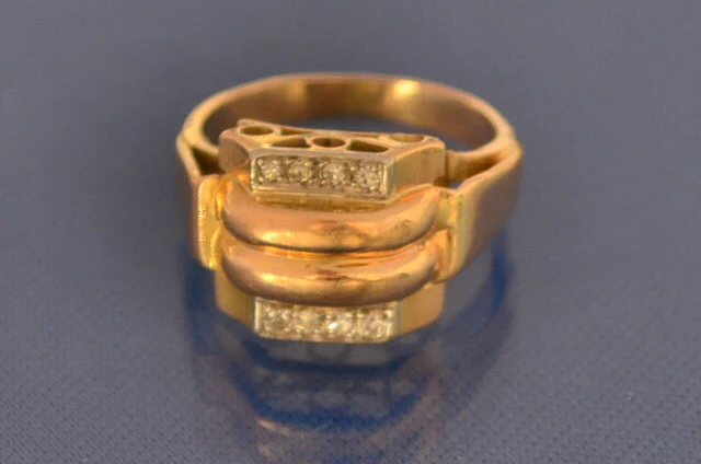 Bague Ancienne Art Déco Or et Diamants