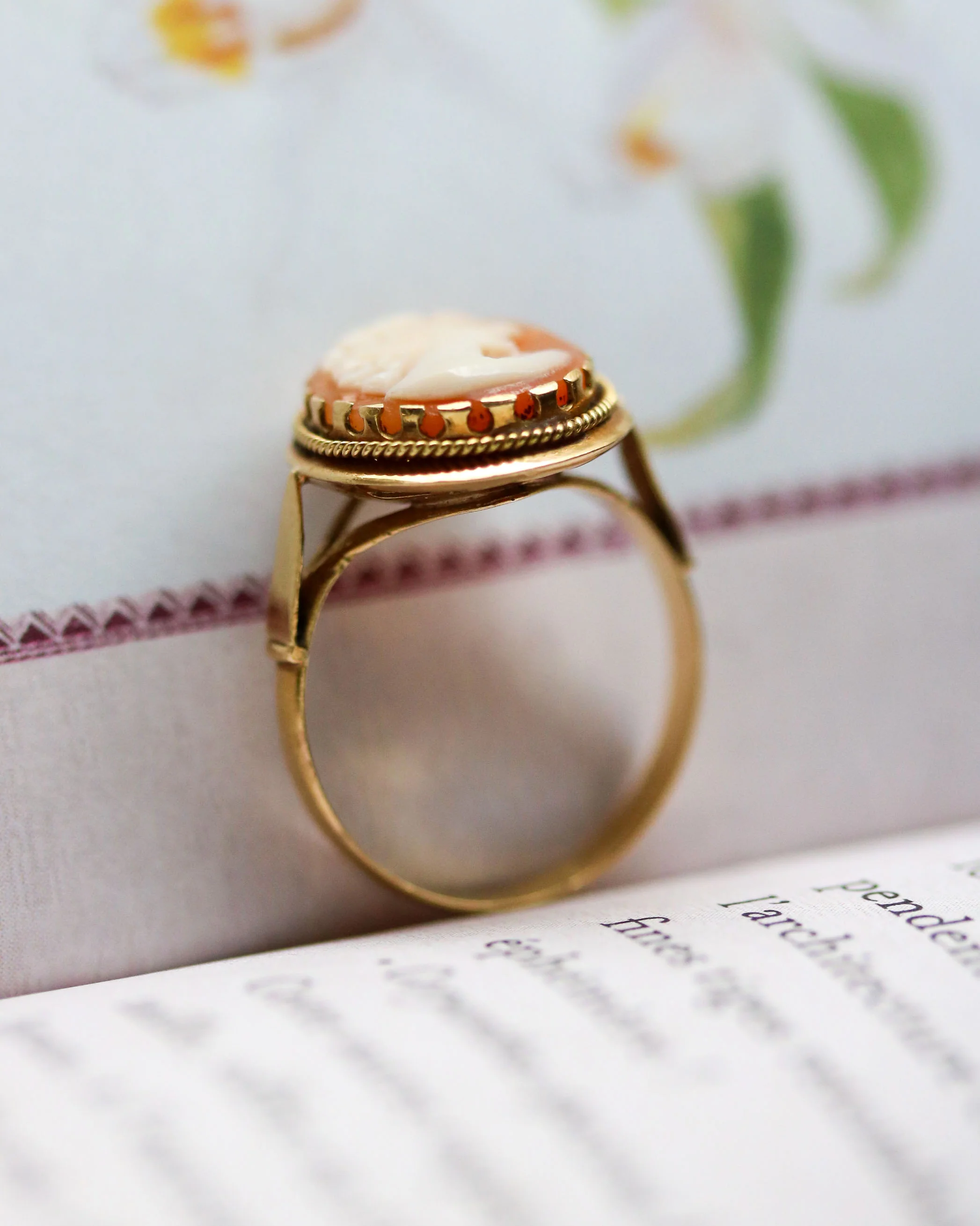 Bague Ancienne Camée Or Jaune - Image 4
