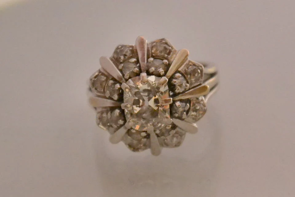 Bague Ancienne Diamant Coussin - Image 2