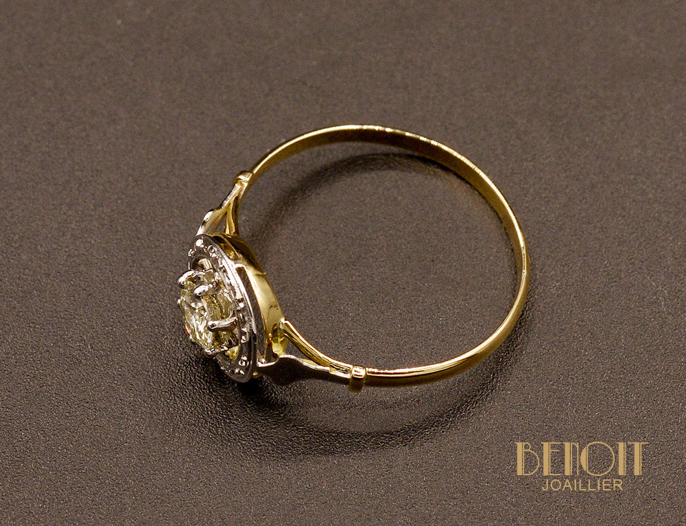 Bague Ancienne Diamant Jaune - Image 4