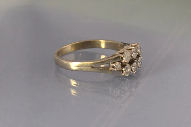 Bague ancienne or et diamants - Image 4