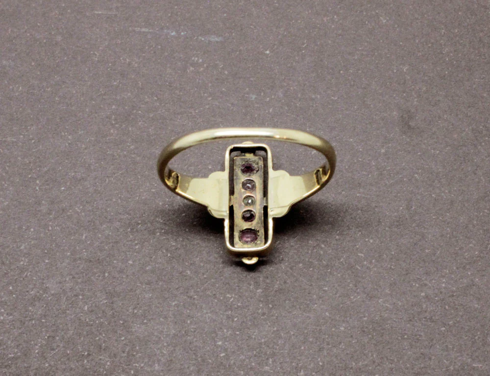 Bague Ancienne Or Rubis et Diamants - Image 5