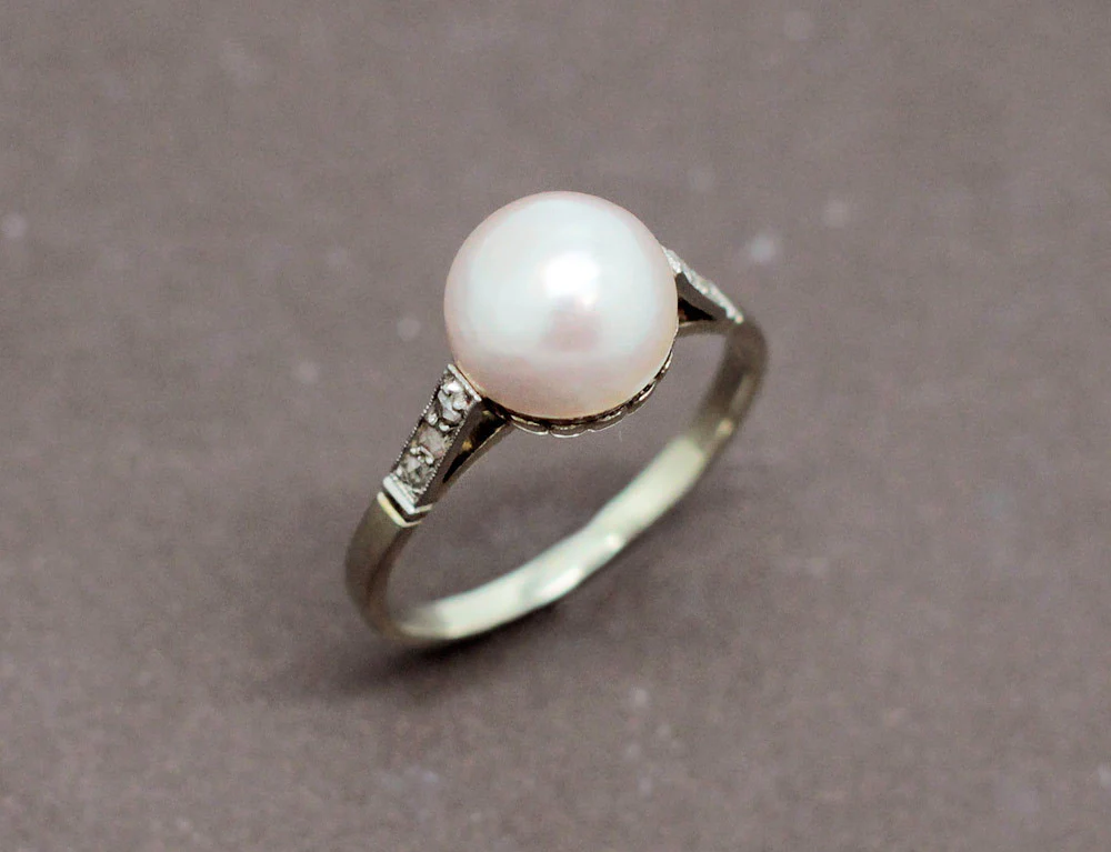 Bague Ancienne Perle Mabé