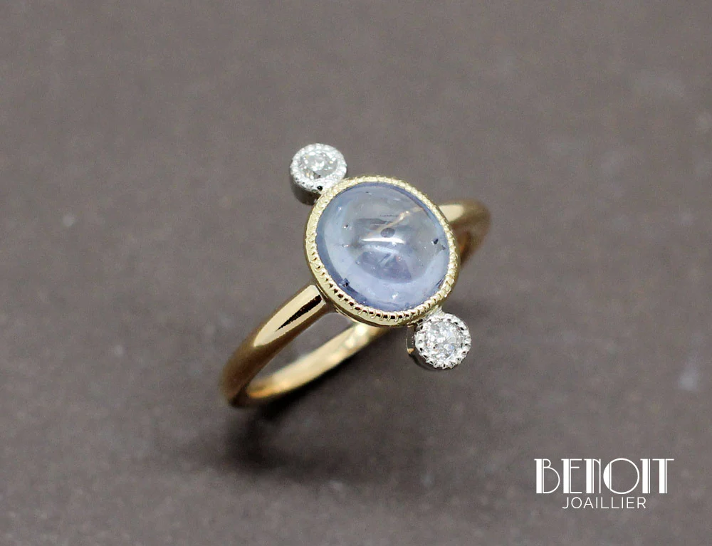 Bague Ancienne Saphir Diamants