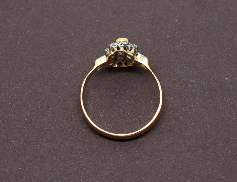 Bague Ancienne Saphir et Diamants - Image 4