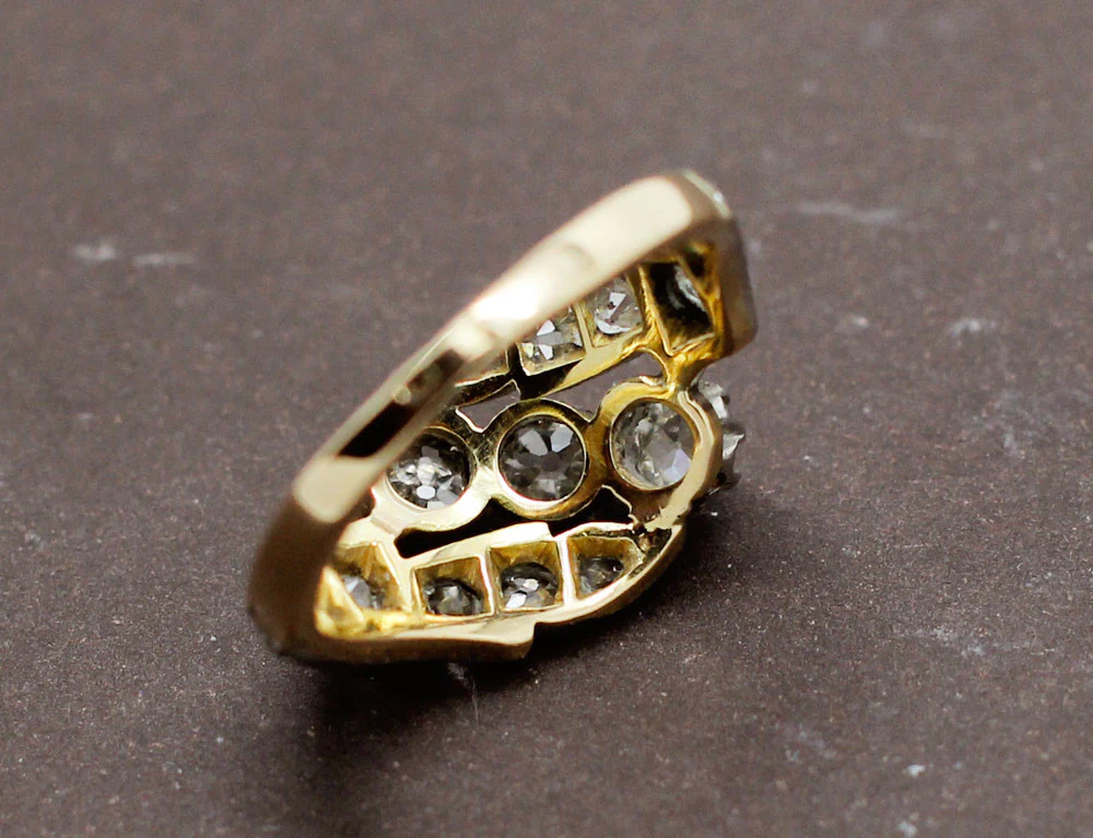 Bague Ancienne Trio de Diamants - Image 6