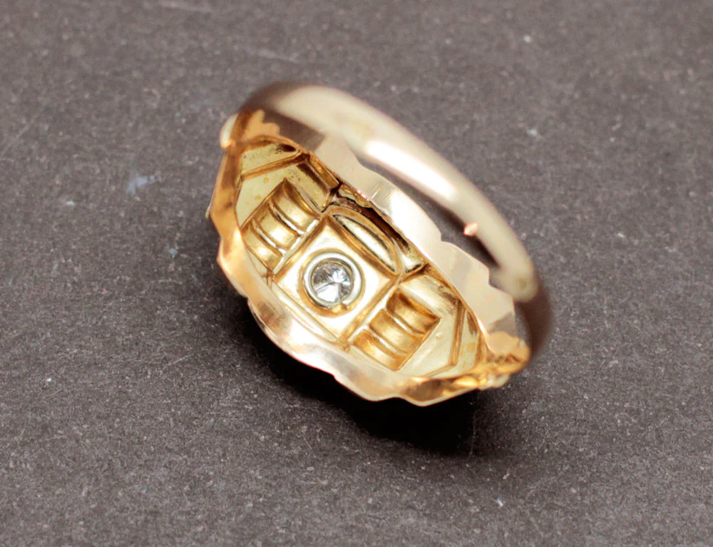 Bague Art Déco 2 Ors Diamants - Image 6