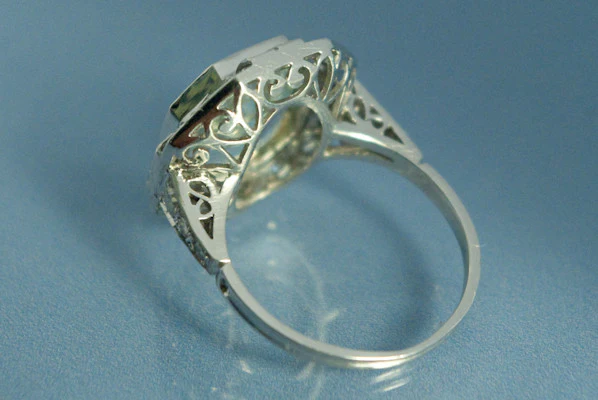 Bague Art déco Aigue Marine - Image 3