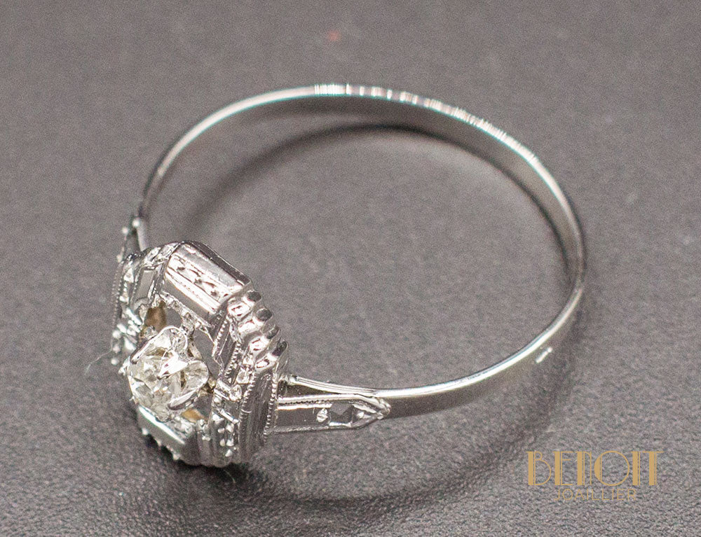 Bague Art Déco Diamant - Image 5