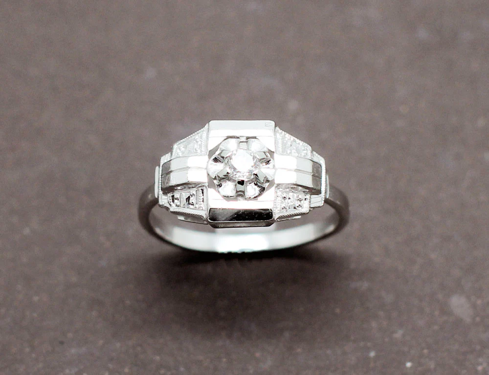 Bague Art Déco Diamant - Image 2