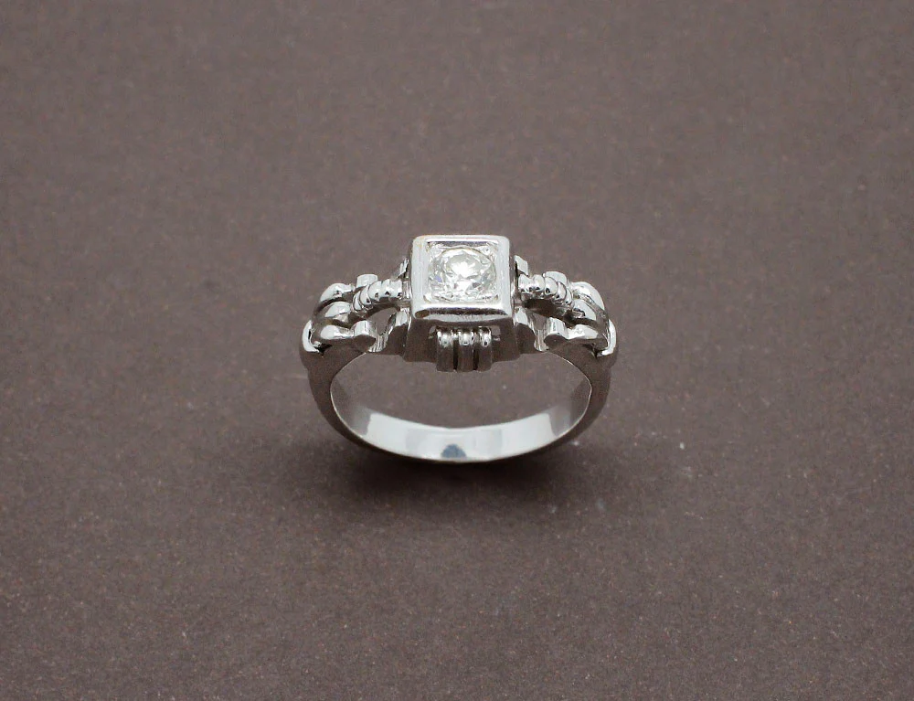 Bague Art Déco Diamant - Image 2