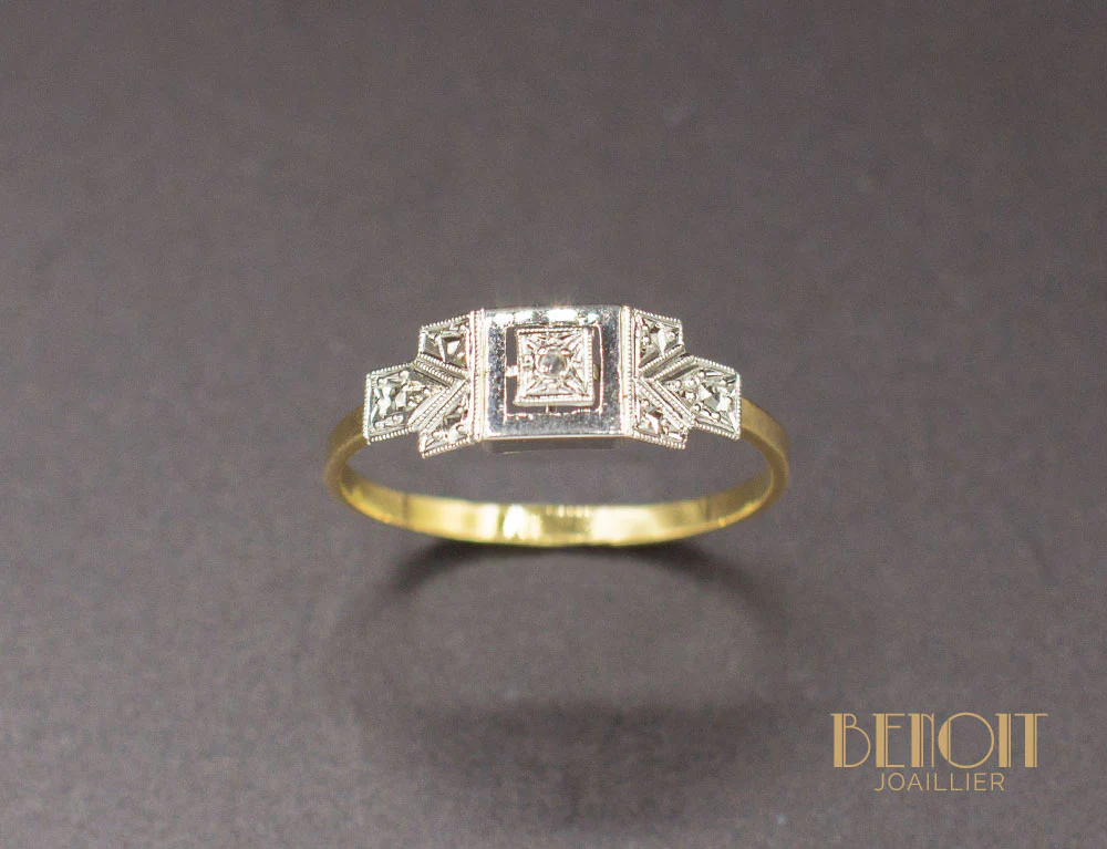 Bague Art Déco Diamant - Image 2