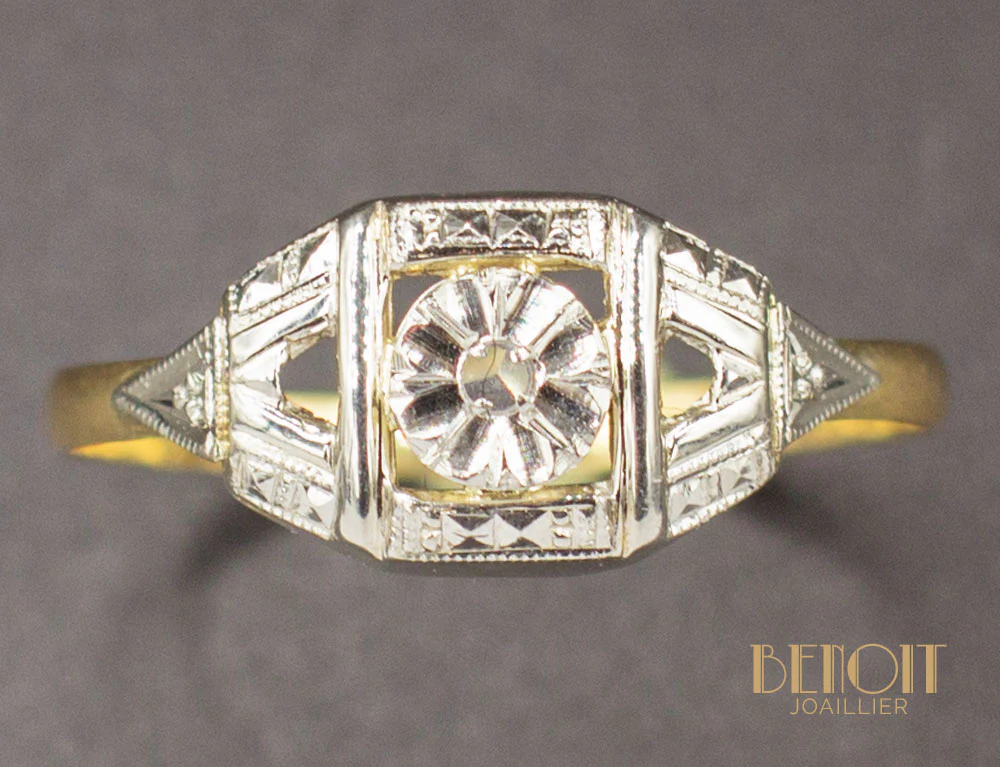 Bague Art Déco Diamant - Image 3