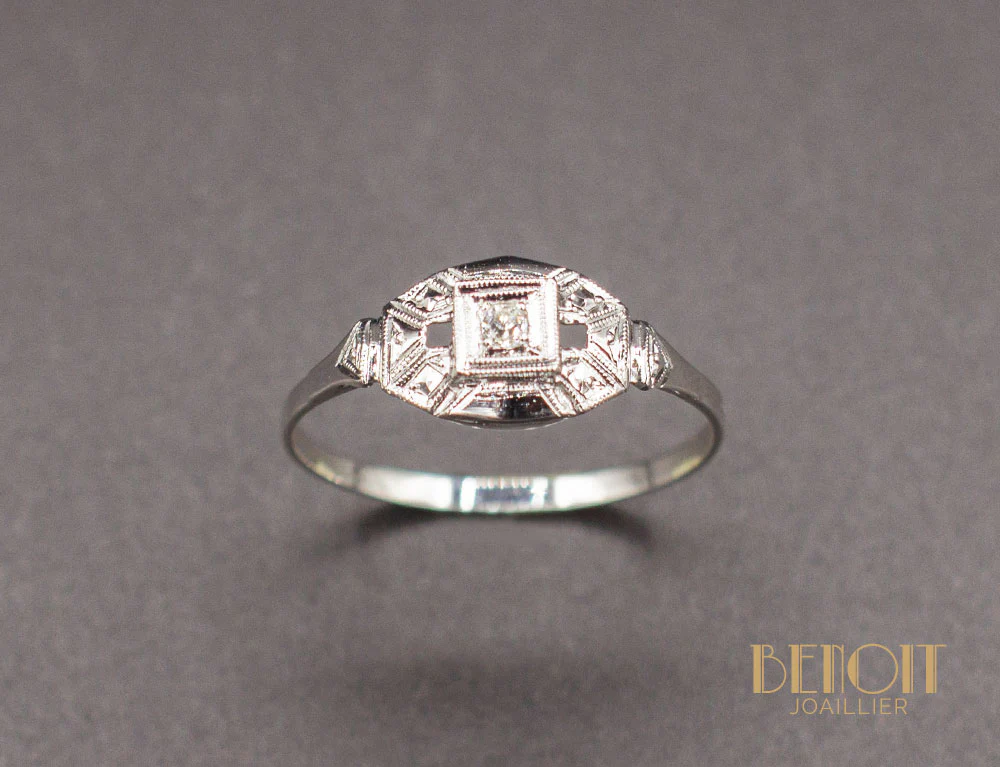 Bague Art Déco Diamant - Image 2