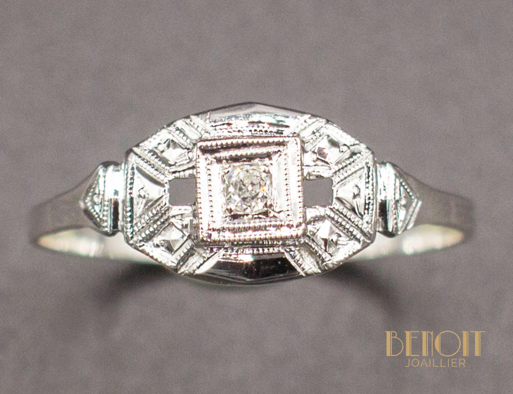 Bague Art Déco Diamant - Image 3
