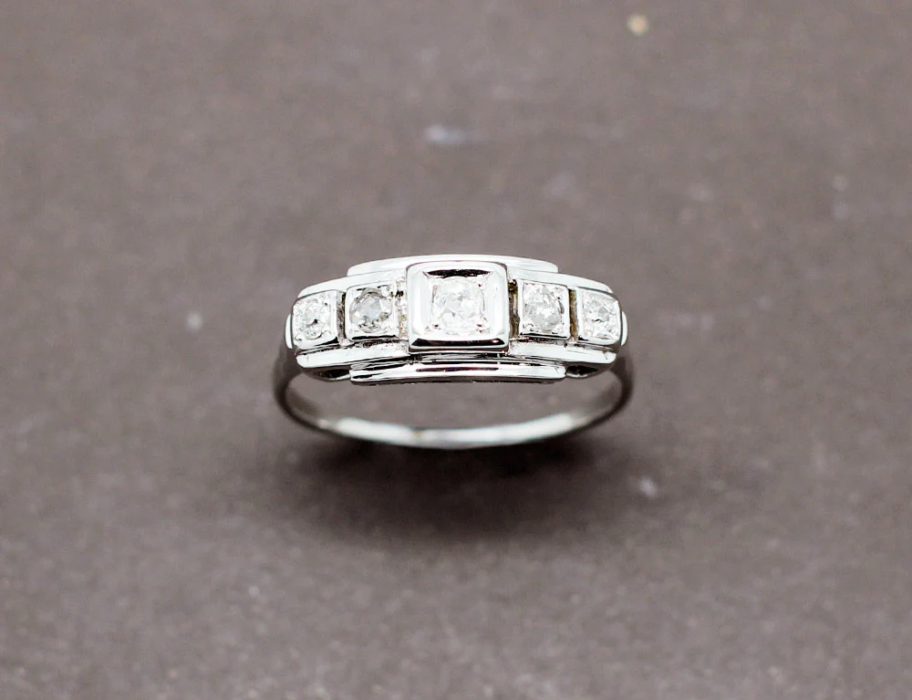 Bague Art Déco Diamants - Image 2