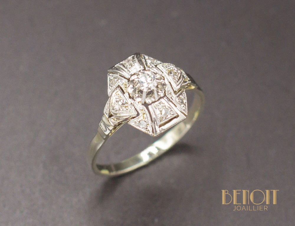 Bague Art Déco Diamants