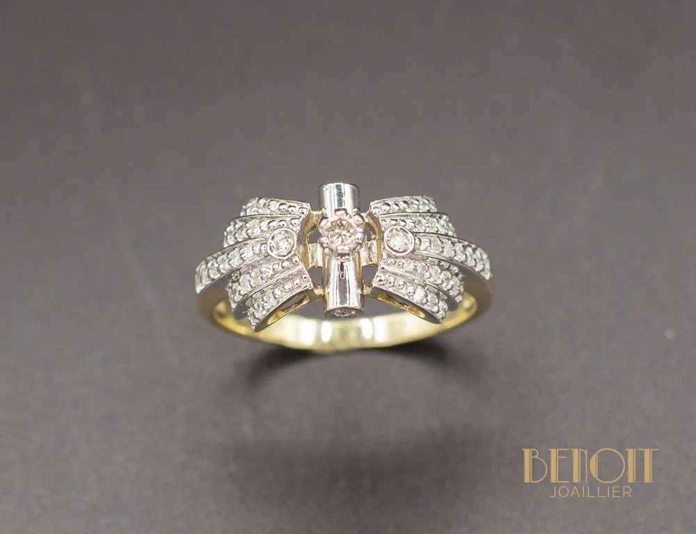 Bague Art Déco Diamants - Image 2
