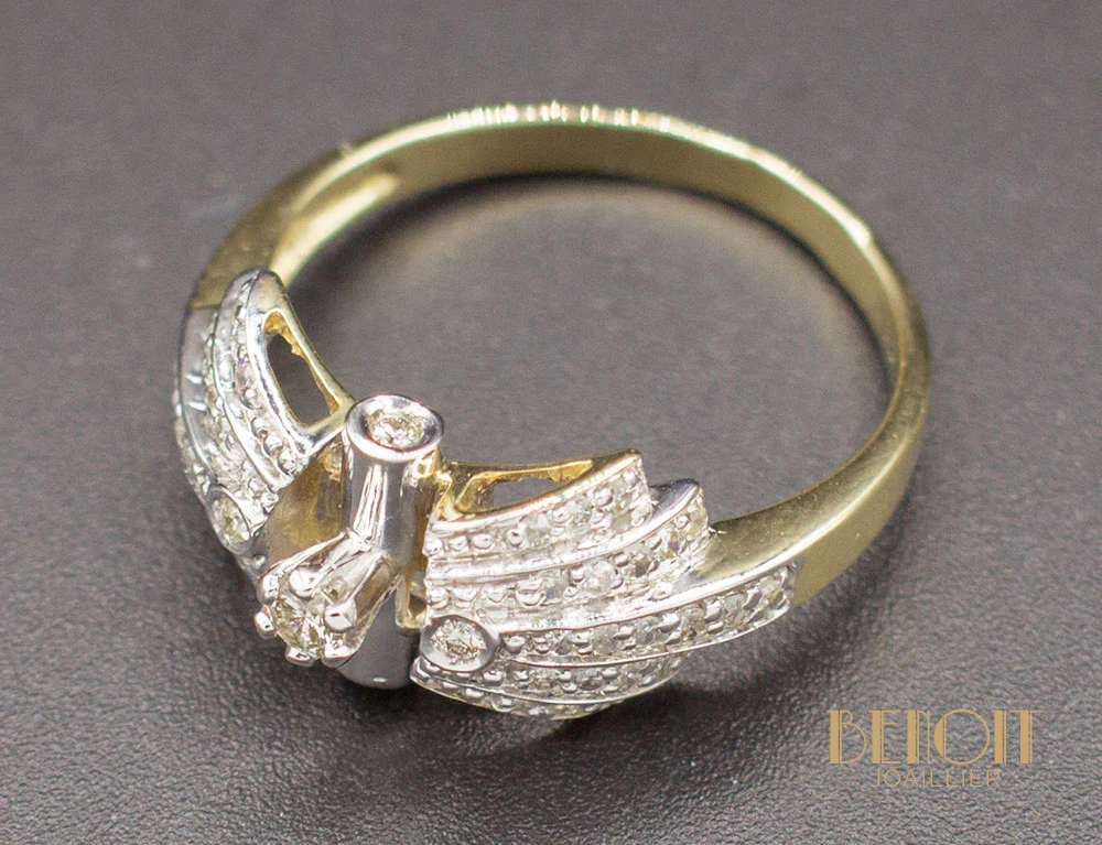 Bague Art Déco Diamants - Image 5