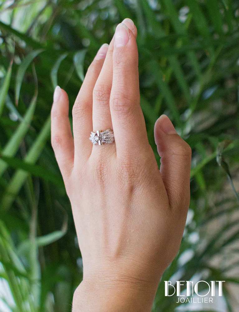Bague Art Déco Diamants - Image 7