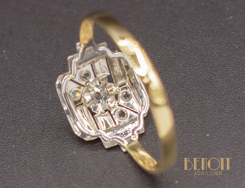 Bague Art Déco Diamants - Image 5