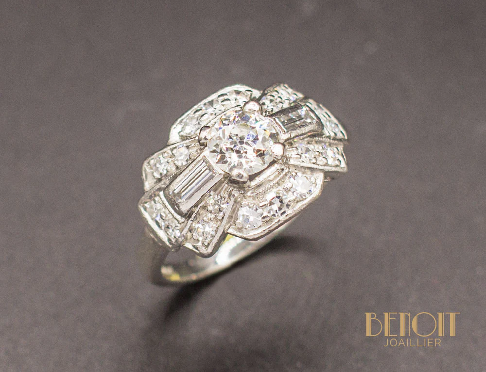 Bague Art Déco Diamants